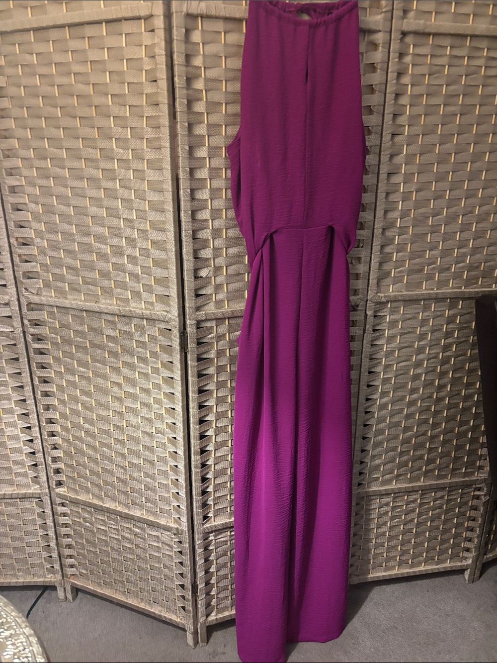 Elegant Sleeveless Jumpsuit in Deep Magenta